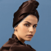 Шелковый тюрбан с микрофиброй коричневый - MOLODO Silk Turban With Microfiber Brown фото 2