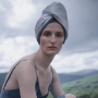Шелковый тюрбан с микрофиброй молочный - MOLODO Silk Turban With Microfiber Off White - Фото 2