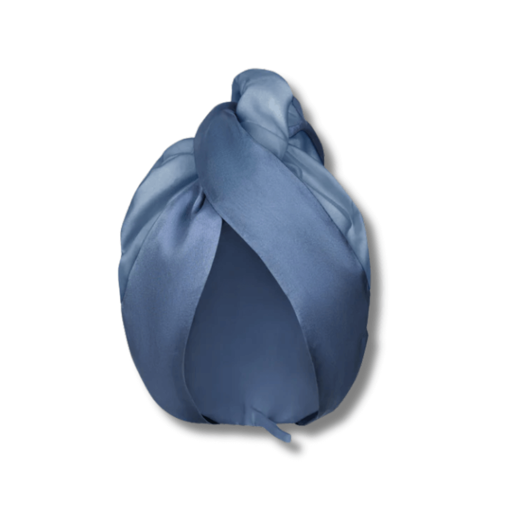 Шовковий тюрбан з мікрофіброю синій - MOLODO Silk Turban With Microfiber Blue - Фото 1