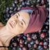 Шелковый тюрбан с микрофиброй сливовый - MOLODO Silk Turban With Microfiber Plum фото 2