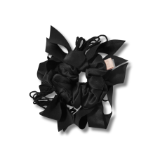 Дизайнерська шовкова резинка чорна - MON MOU x BOBKOVA Silk Large Scrunchie Black