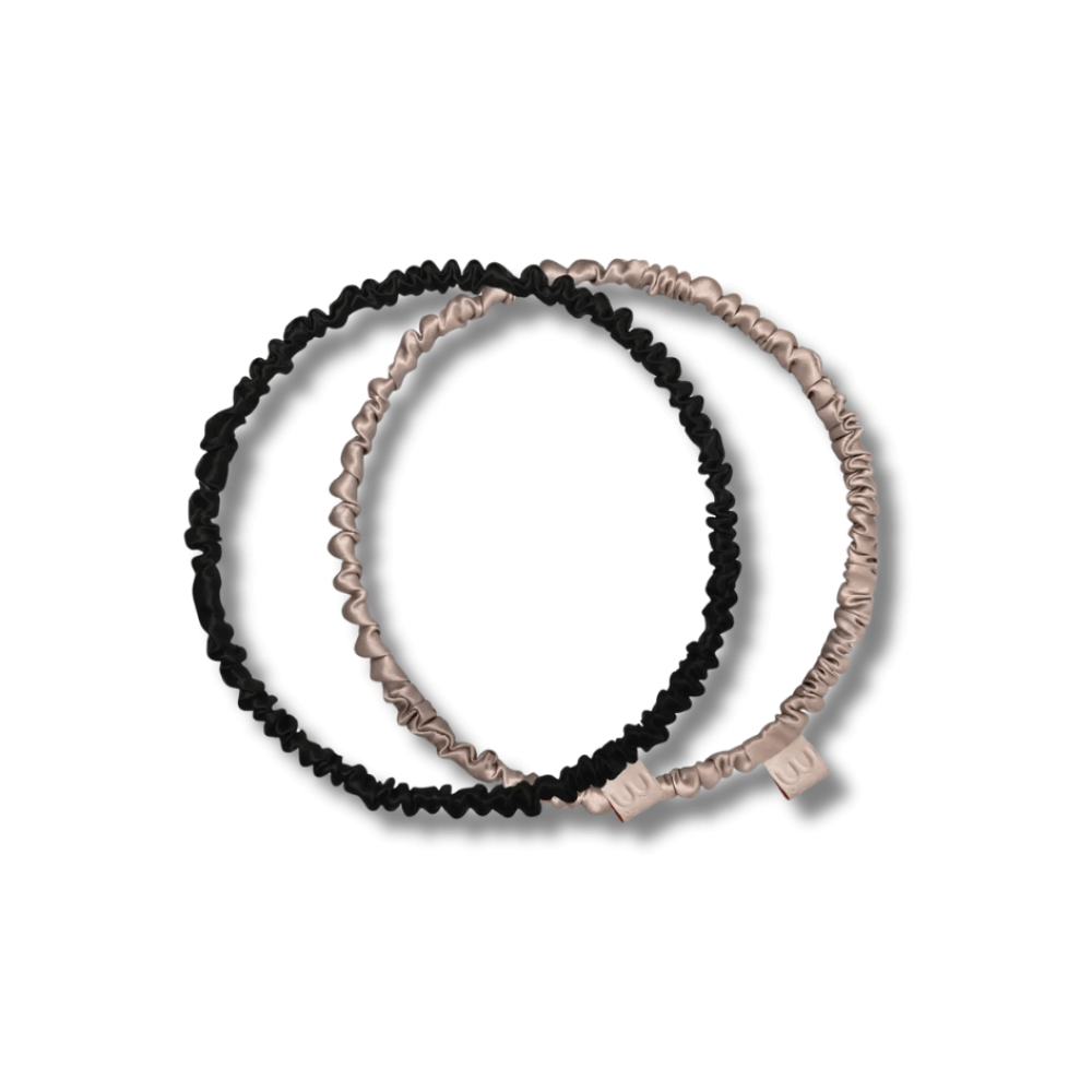 Набір обручів-резинок для волосся - MON MOU Silk Hoops Scrunchies Set 2 - Фото 1
