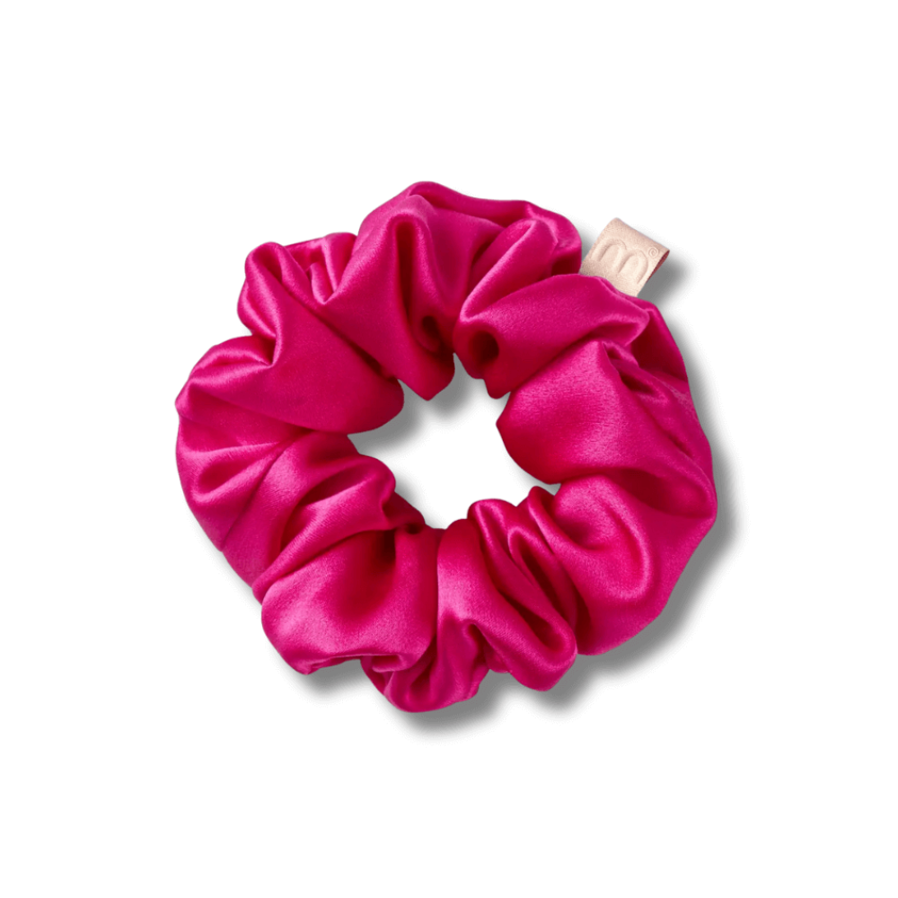 Об'ємна резинка для волосся ягідна - MON MOU Silk Large Scrunchie Berry - Фото 1