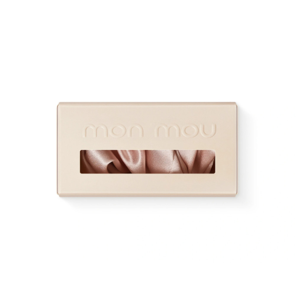 Об'ємна резинка для волосся нюдова - MON MOU Silk Large Scrunchie Nude фото 2