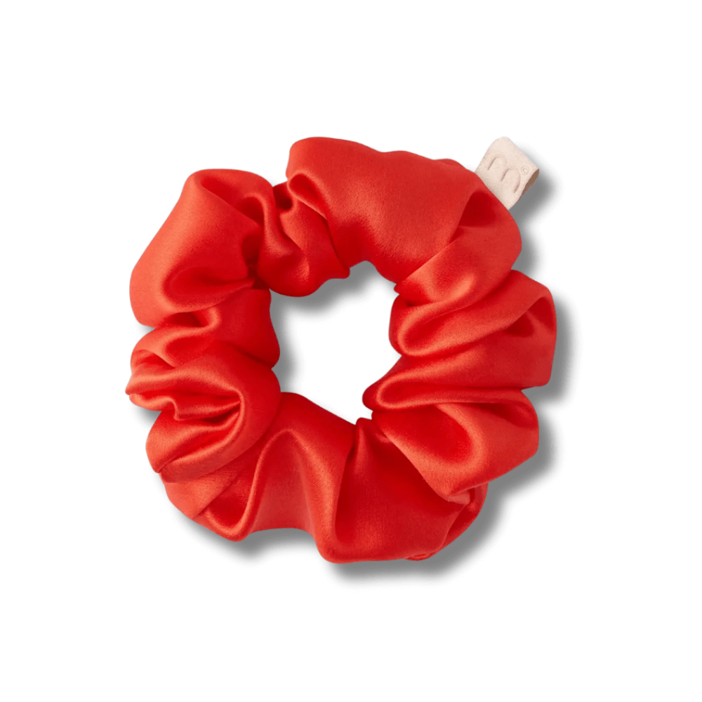 Об'ємна резинка для волосся темно-помаранчева - MON MOU Silk Large Scrunchie Dark Orange - Фото 1