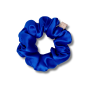 Об'ємна резинка для волосся темно-синя - MON MOU Silk Large Scrunchie Dark Blue - Фото 1