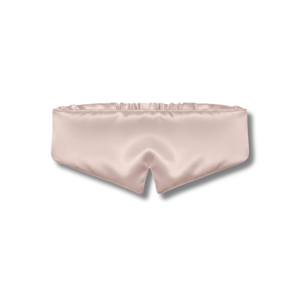 Шелковая маска для сна и отдыха нюдовая - MON MOU Pure Silk Mask Nude фото