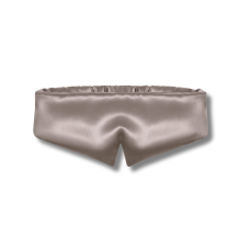 Шелковая маска для сна и отдыха серо-бежевая - MON MOU Pure Silk Mask Taupe 