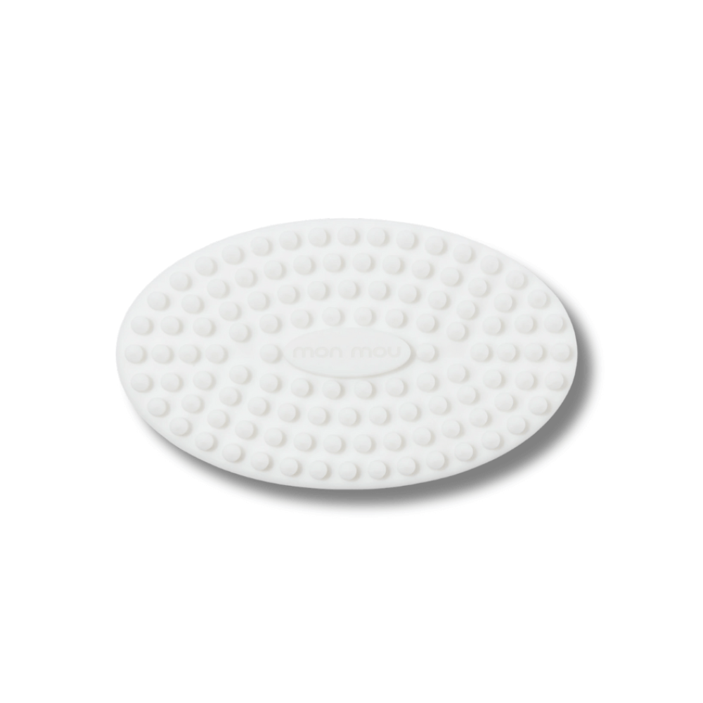 Силіконова щіточка для тіла біла - MON MOU Soft Body Brush White - Фото 1