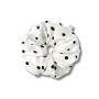 Супер об'ємна резинка для волосся біла в чорний горох - MON MOU Silk Volume Scrunchie Black Point - Фото 1