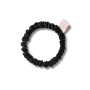 Тонка резинка для волосся чорна - MON MOU Silk Slim Scrunchie Black - Фото 1
