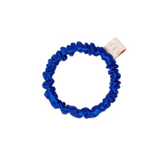 Тонка резинка для волосся темно-синя - MON MOU Silk Slim Scrunchie Dark Blue