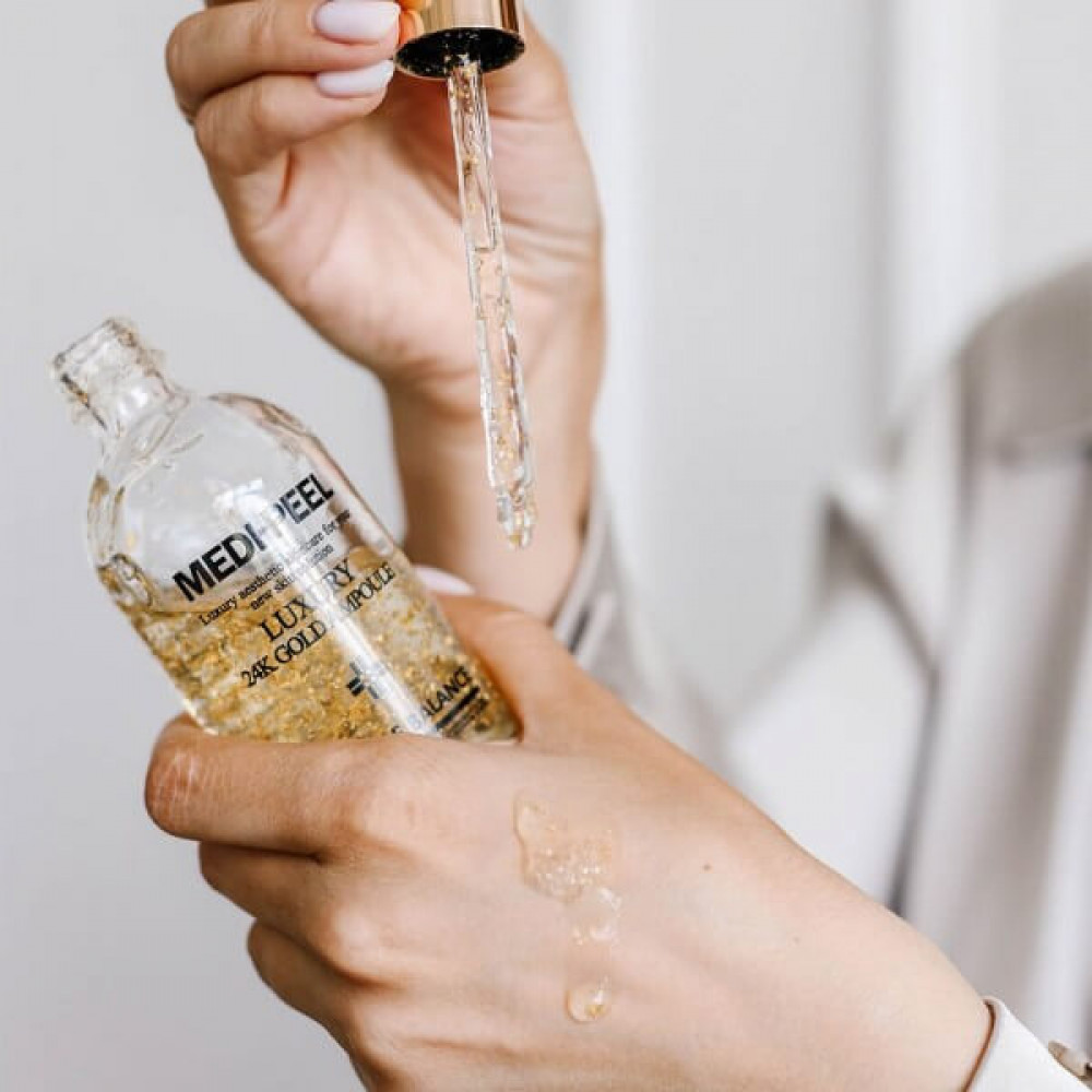 Антиоксидантна сироватка для обличчя із золотом - Medi-Peel Luxury 24K Gold Ampoule фото 4