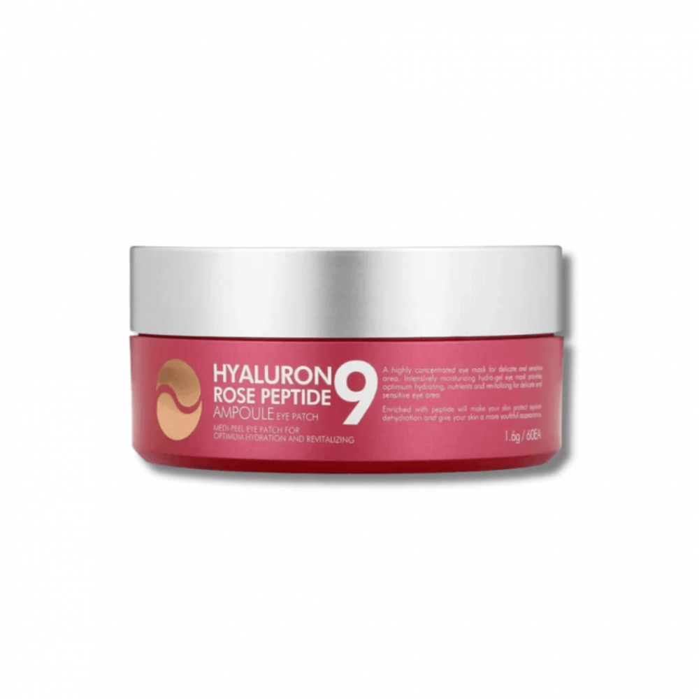 Гидрогелевые патчи с экстрактом розы и пептидами - Medi-Peel Hyaluron Rose Peptide 9 Ampoule Eye Patch