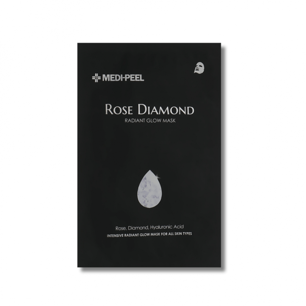 Тканевая маска с алмазной пудрой - Medi-Peel Rose Diamond Radiant Glow Mask - Фото 1