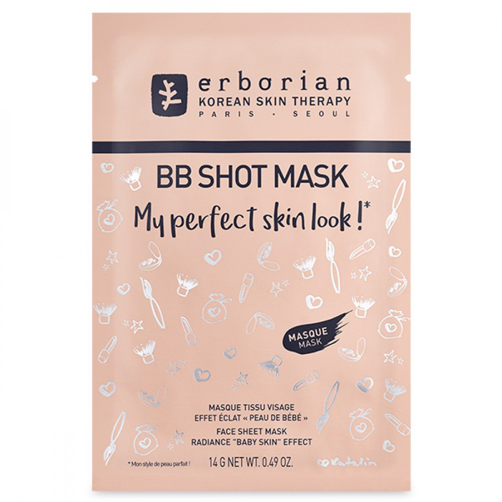 Тканинна маска для обличчя - Erborian BB Shot Mask - Фото 1