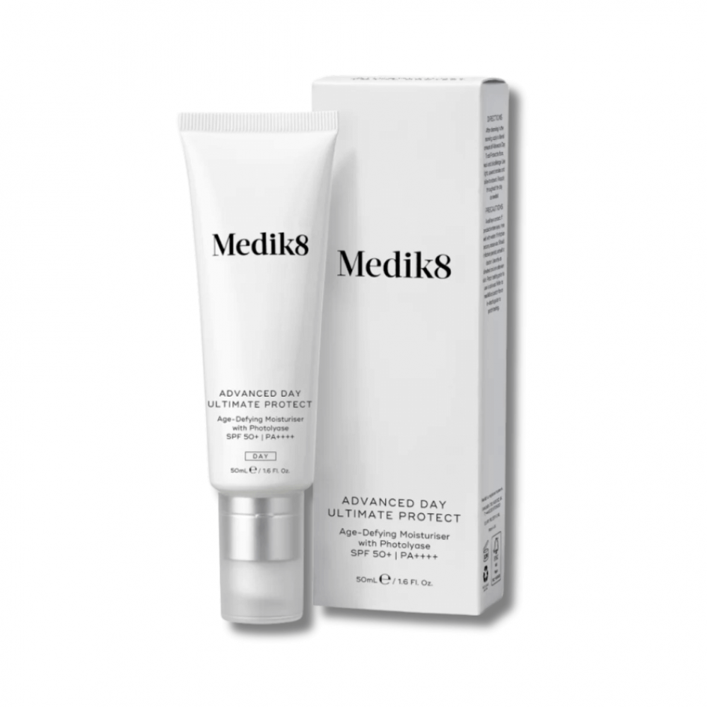Антивіковий зволожуючий сонцезахисний крем з фотоліазою, SPF 50+ та PA++++ - Medik8 Advanced Day Ultimate Protect SPF50 - Фото 1