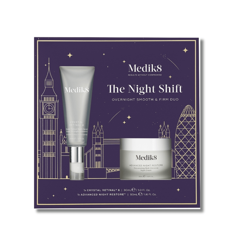Лімітований набір для нічного догляду за шкірою - Medik8 The Night Shift Overnight Smooth and Firm Duo  - Фото 1
