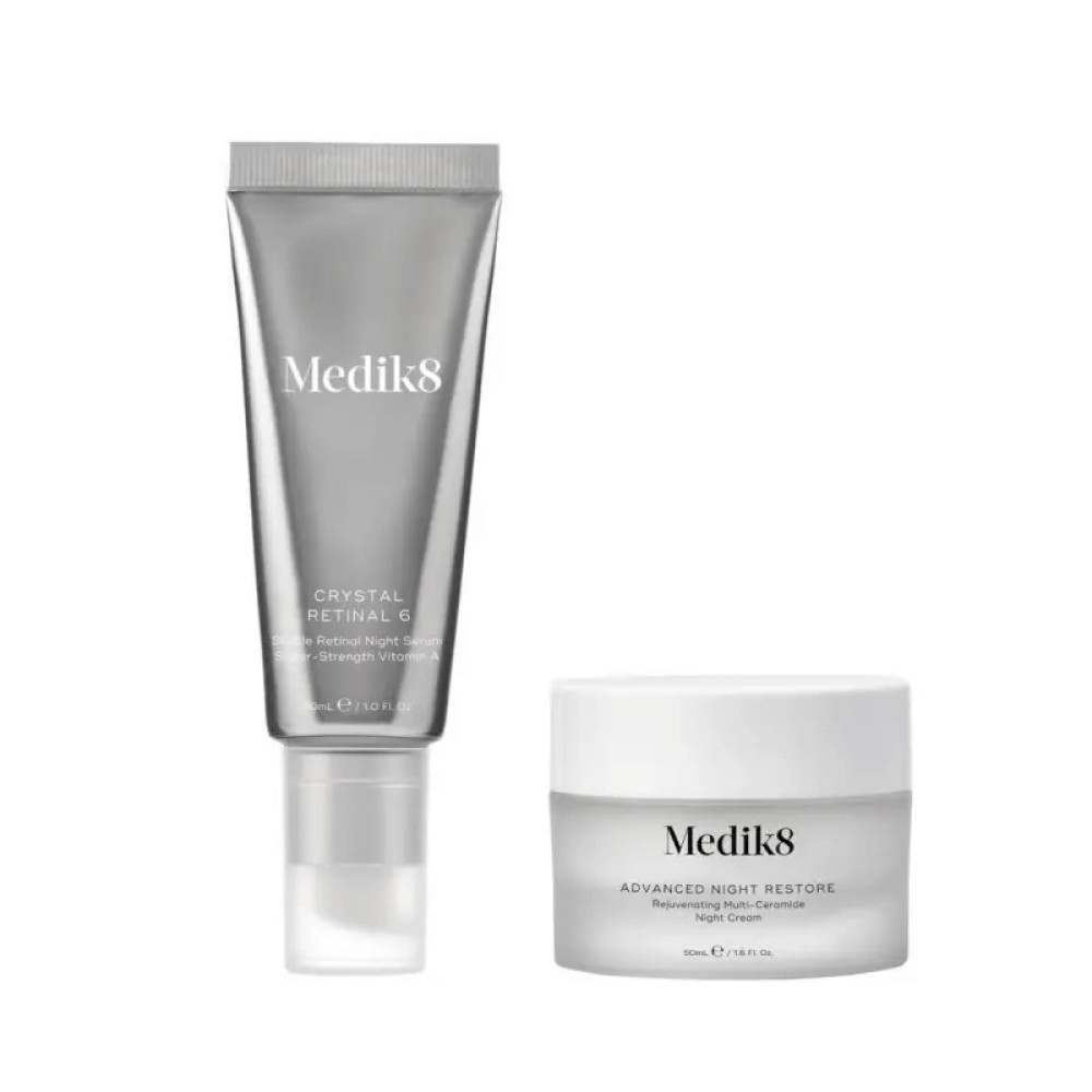 Лімітований набір для нічного догляду за шкірою - Medik8 The Night Shift Overnight Smooth and Firm Duo  фото 3