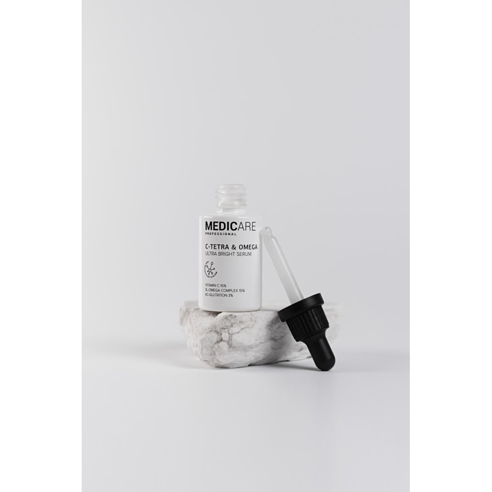 Освітлювальна сироватка з 15% вітаміном С - Medicare C-Tetra & Omega Ultra Bright Serum фото 3
