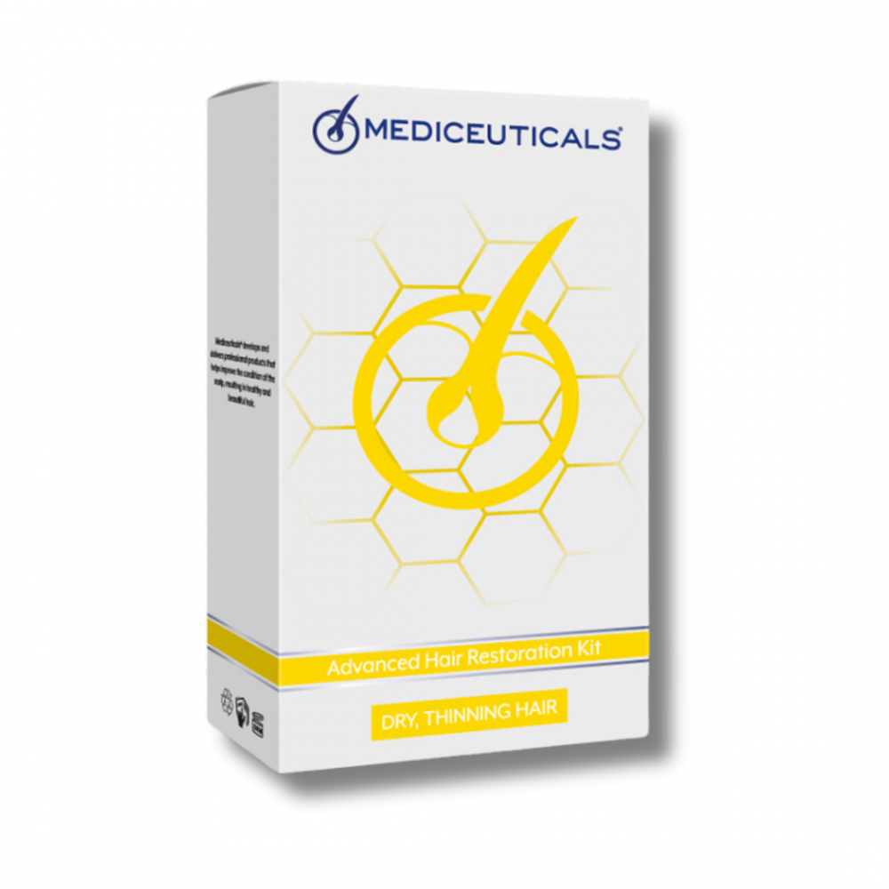 Мужской набор для стимулирования роста волос - Mediceuticals Advanced Hair Restoration Kit Dry - Фото 1