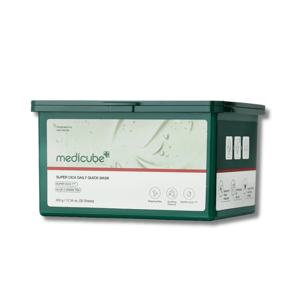 Набор успокаивающих масок с центелой, алоэ и зеленым чаем - Medicube Super Cica Daily Quick Mask