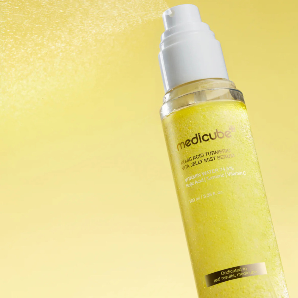 Освітлювальна гель-сироватка з кодзієвою кислотою та куркумою - Medicube Kojic Acid Turmeric Vita Jelly Mist Serum фото 4