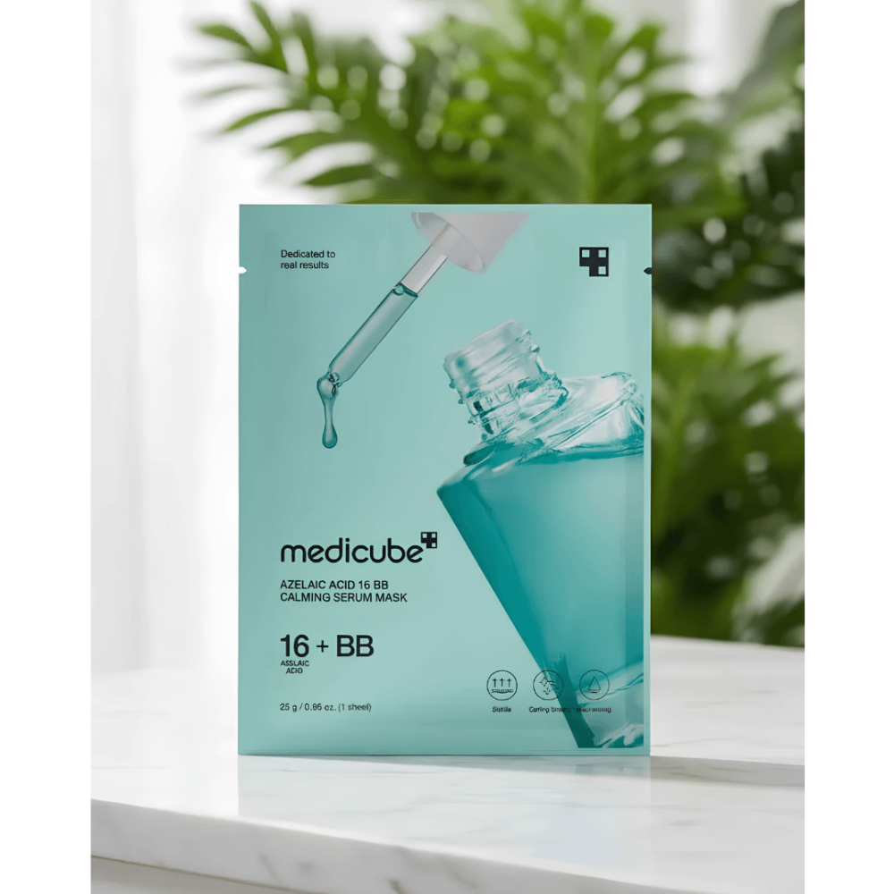 Заспокійлива тканинна маска-сироватка з азелаїновою кислотою - Medicube Azelaic Acid 16 BB Calming Serum Mask фото 3