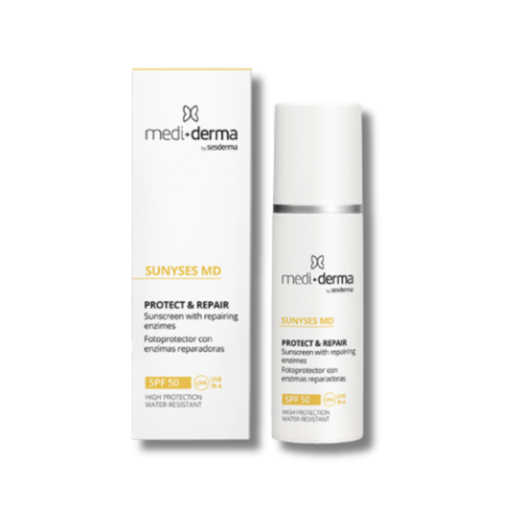 Солнцезащитный крем-гель - Mediderma Gel Cream With Reparing Enzymes SPF 50 - Фото 1