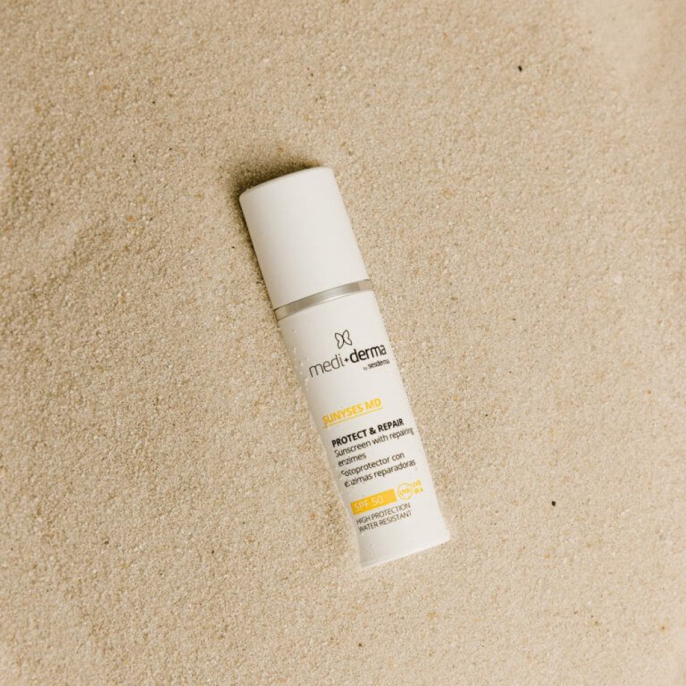 Сонцезахисний крем-гель - Mediderma Gel Cream With Reparing Enzymes SPF 50 фото 2