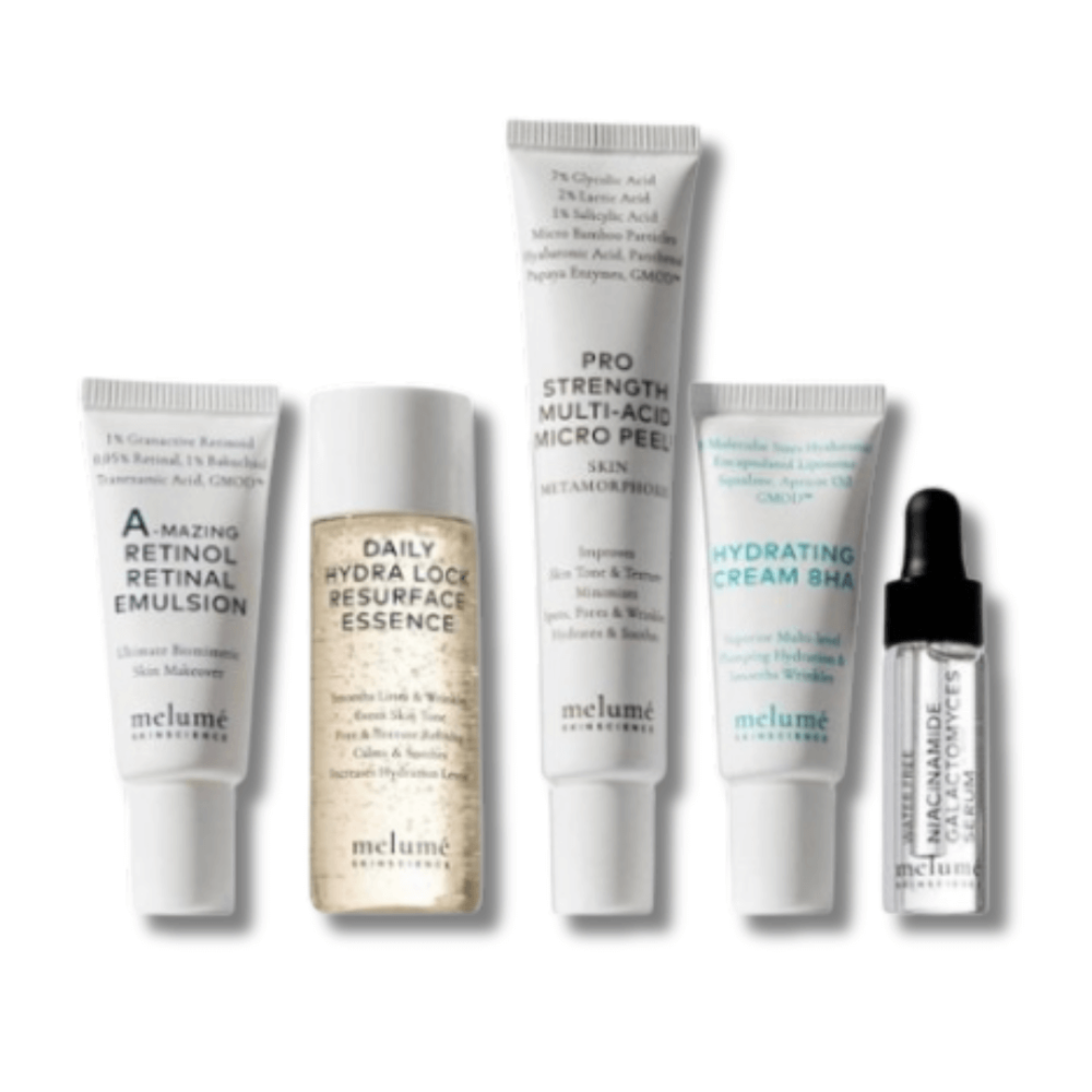 Стартовый набор с пятью миниатюрами и косметичкой - Melume Skinsetional Starter Kit - Фото 1