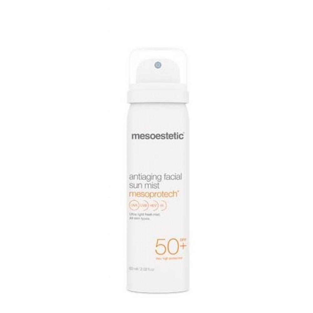 Сонцезахисний спрей для обличчя з антивіковим ефектом SPF 50+ - Mesoestetic Antiaging facial sun mist SPF 50+