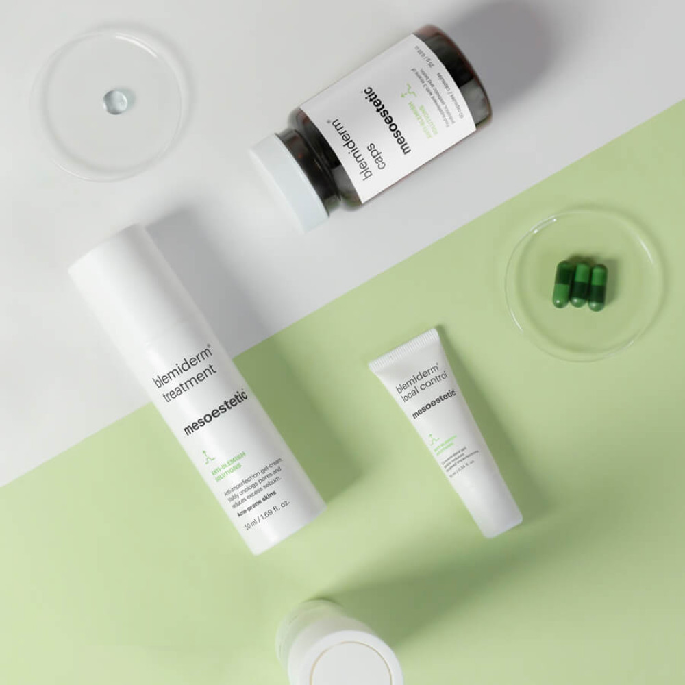 Нічний крем-гель для жирної шкіри з акне - Mesoestetic Blemiderm Treatment фото 4