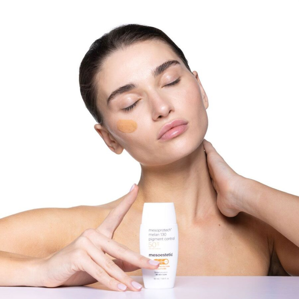Тональний сонцезахисний крем - Mesoestetic Melan Pigment Control 130+ SPF 50 фото 4