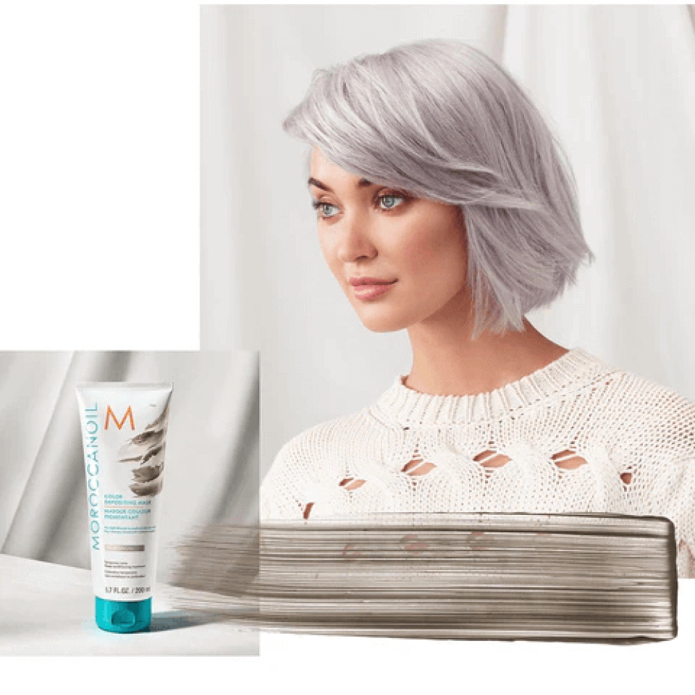Тонувальна маска "Платинум" - Moroccanoil Color Depositing Mask Platinum фото 3