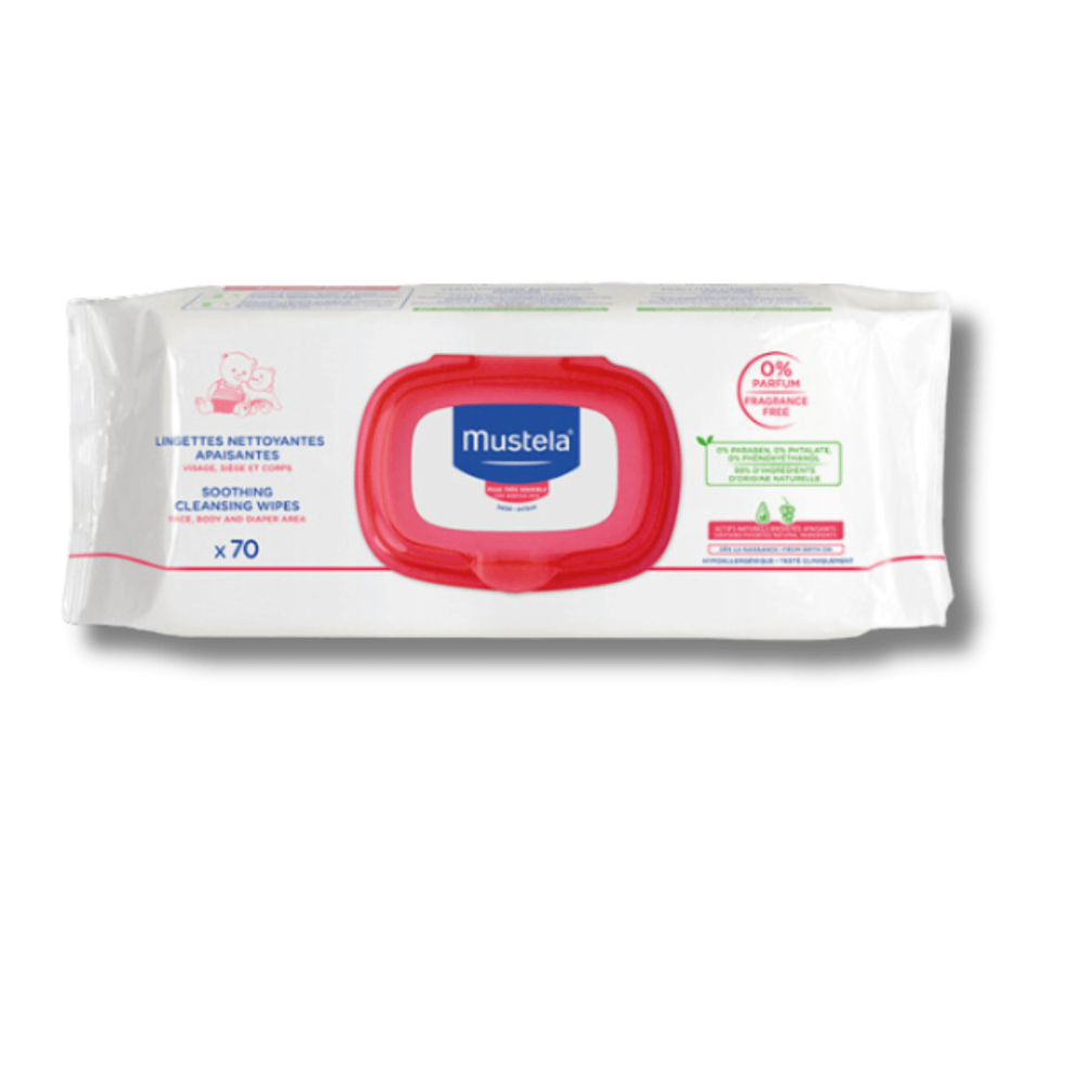 Серветки для чутливої ​​шкіри - Mustela Soothing Cleansing Wipes Very Sensitive Skin - Фото 1