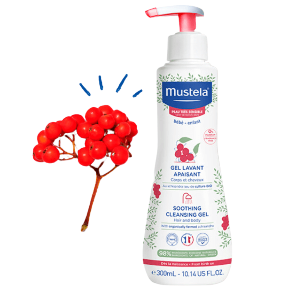 Очищаючий гель для волосся та тіла для чутливої ​​шкіри - Mustela Bebe Soothing Cleansing Gel фото 2