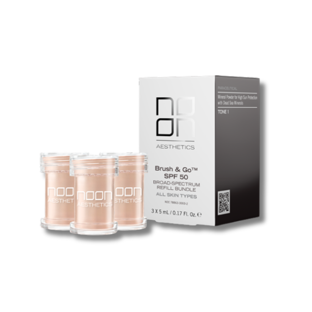 Минеральная пудра SPF 50 для всех типов кожи - NOON Aesthetics «Brush & Go» Refill