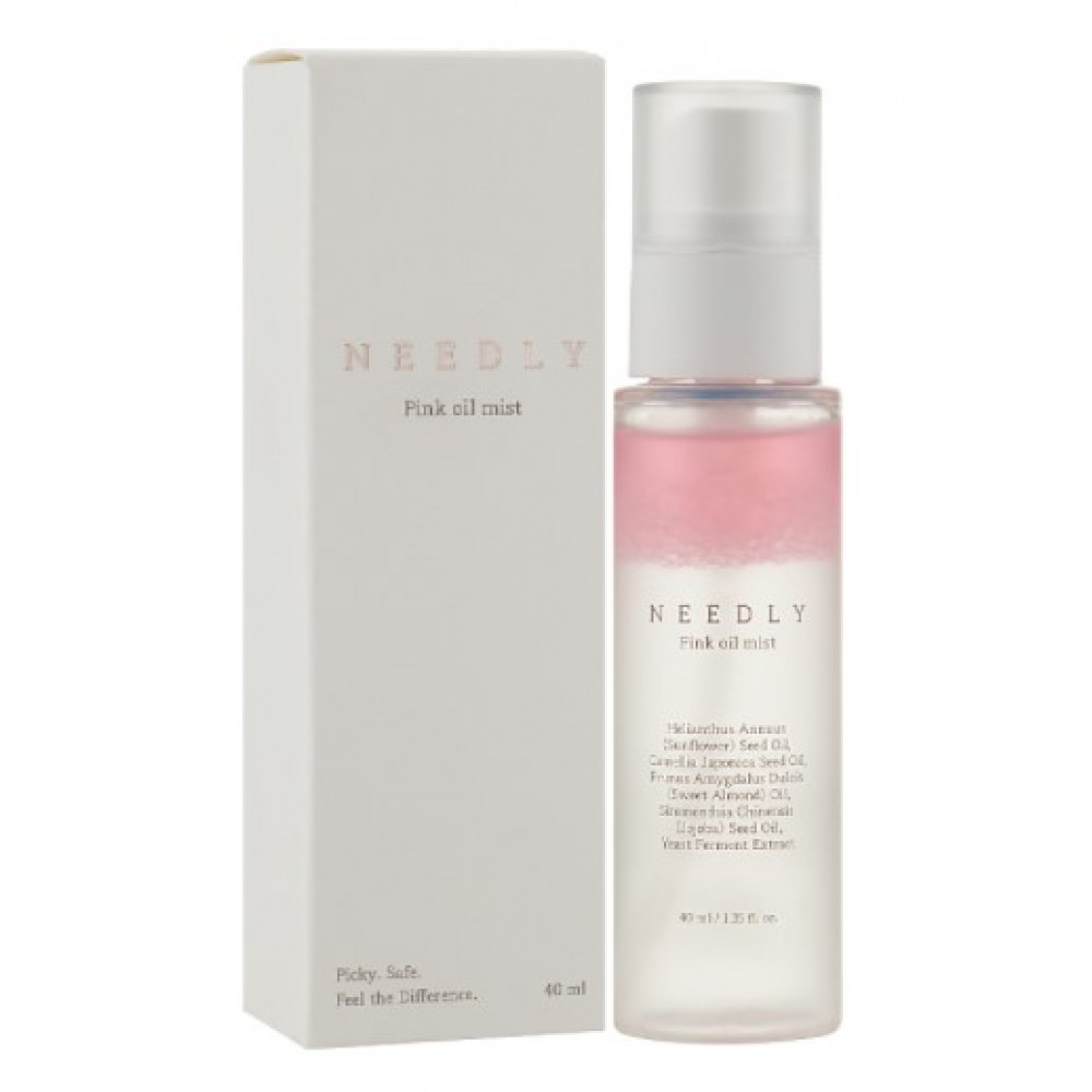 Двофазна зволожуюча сироватка-спрей для обличчя - Needly Pink Oil Mist - Фото 1