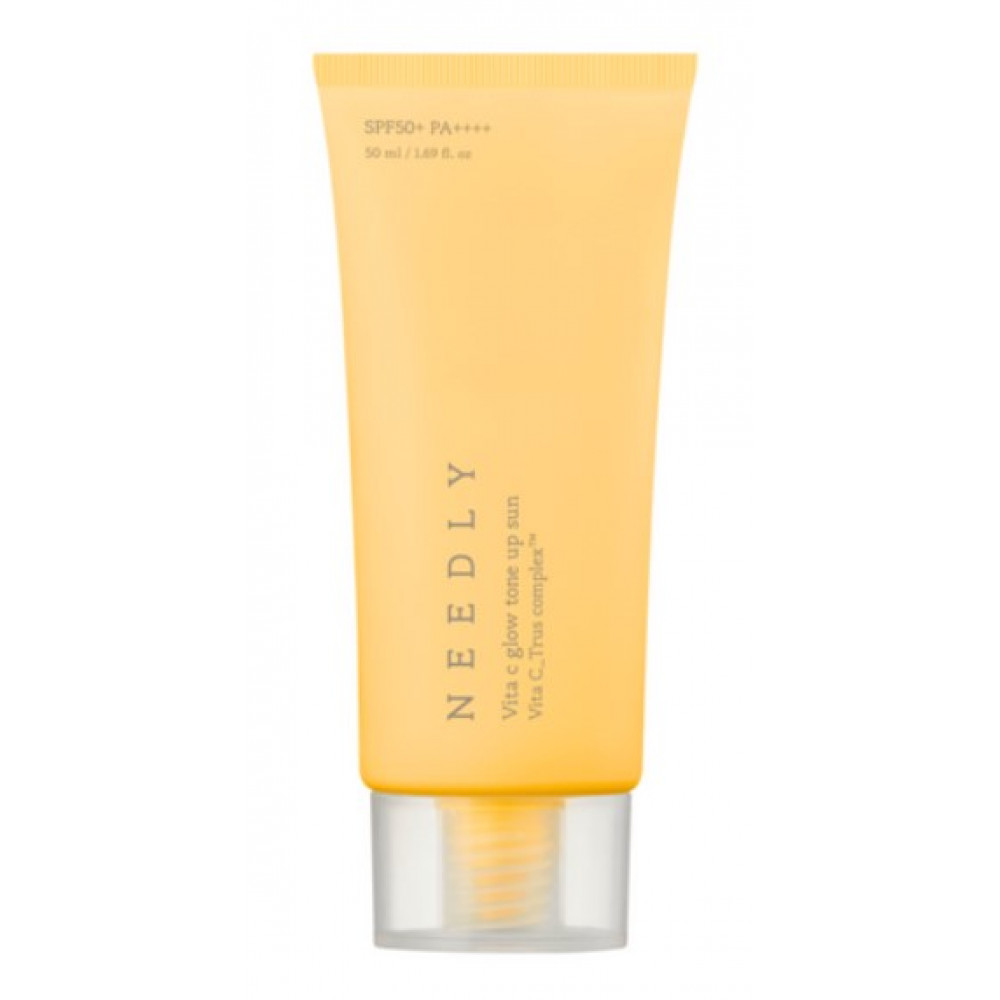 Солнцезащитный крем с эффектом осветления и сияния - Needly Vita C Glow Tone Up Sun SPF 50+ PA++++ - Фото 1