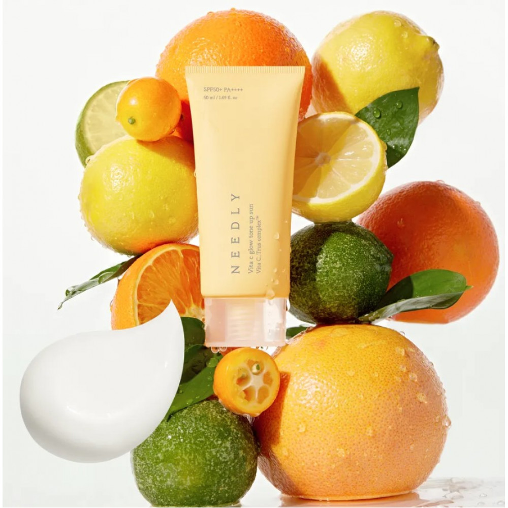 Сонцезахисний крем з ефектом освітлення та сяйва - Needly Vita C Glow Tone Up Sun SPF 50+ PA++++ фото 3