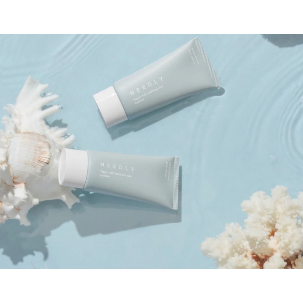 Зволожуючий сонцезахисний крем із рослинним скваланом SPF 50+ PA++++ - Needly Vegan Mild Moisture Sun SPF 50+ PA++++  фото 4