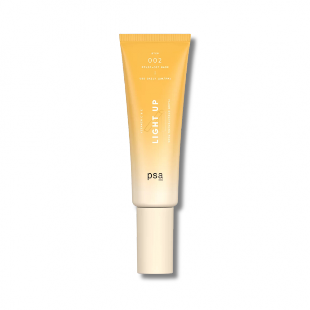 Освітлююча маска для обличчя з вітамінами С та Е - PSA Light Up Vitamin C&E Flash Brightening Mask - Фото 1