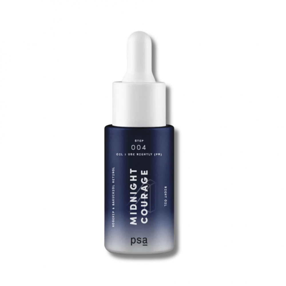 Ретинолова нічна олія із шипшиною - PSA Midnight Courage Rosehip & Bakuchiol Retinol Night Oil - Фото 1