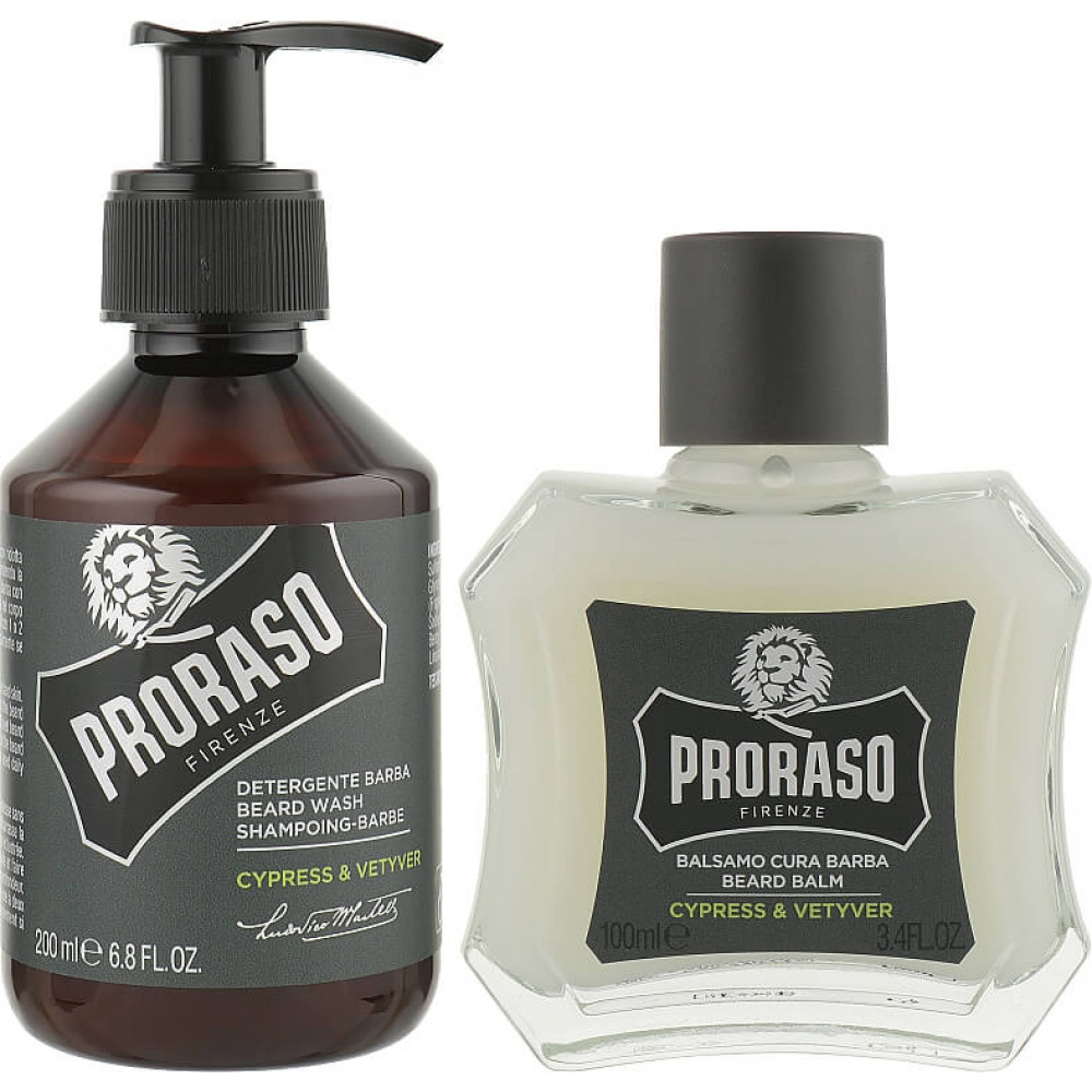 Набор для бороды - Proraso Duo Pack Beard Balm + Shampoo Cypress & Vetyver фото 2