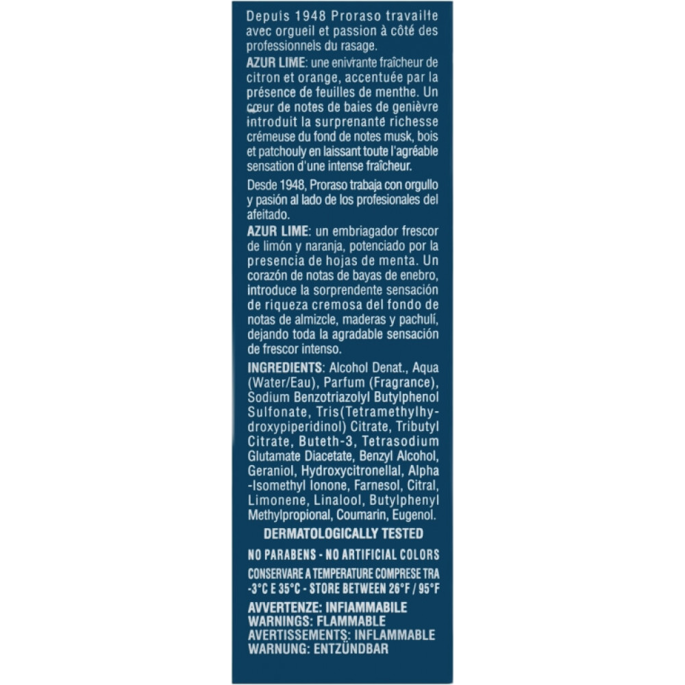 Мужской одеколон - Proraso Cologne Azur Lime фото 3