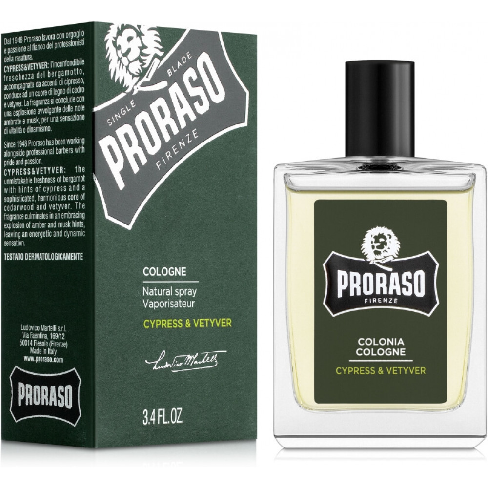 Мужской одеколон - Proraso Cologne Cypress & Vetyver фото 3