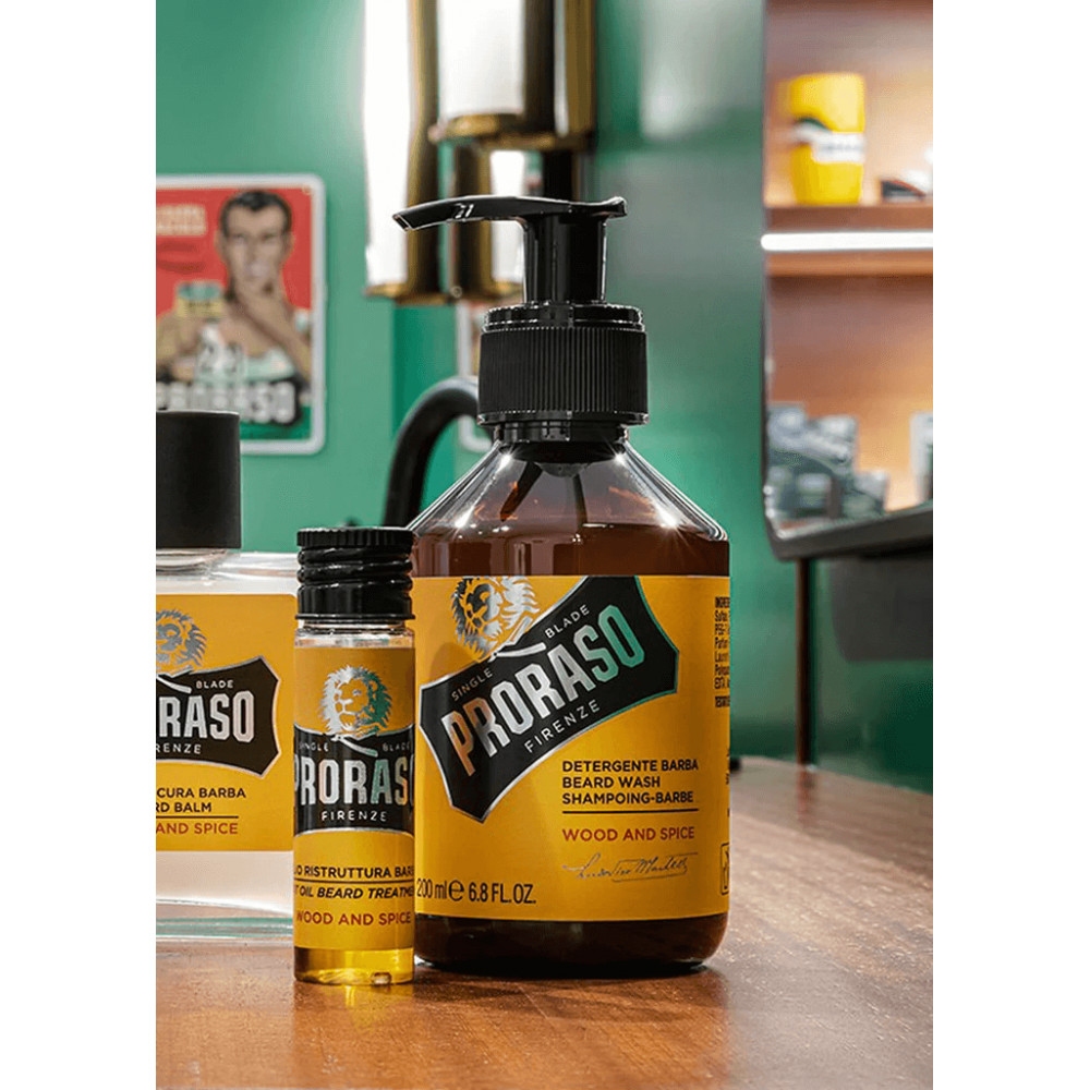 Шампунь для бороди - Proraso Beard Shampoo Wood & Spice фото 2