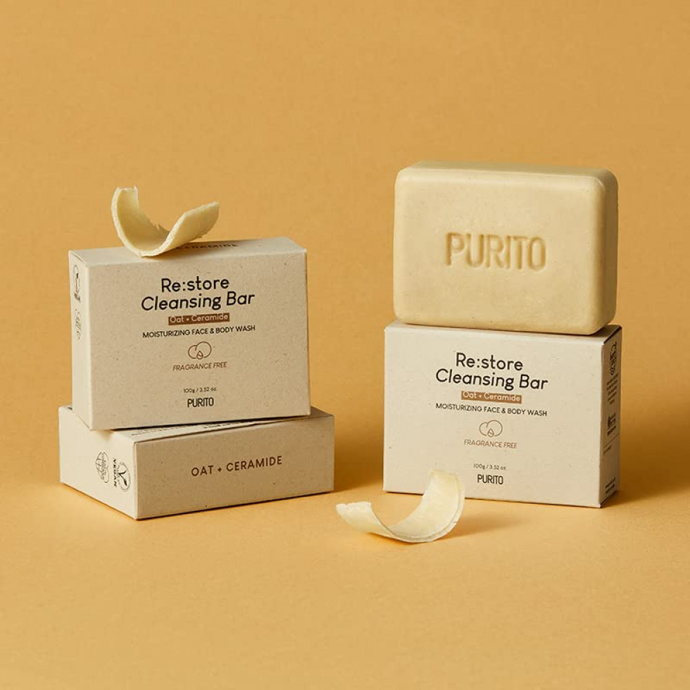 Мило для очищення шкіри відновлювальне - Purito Re:store Cleansing Bar  фото 4