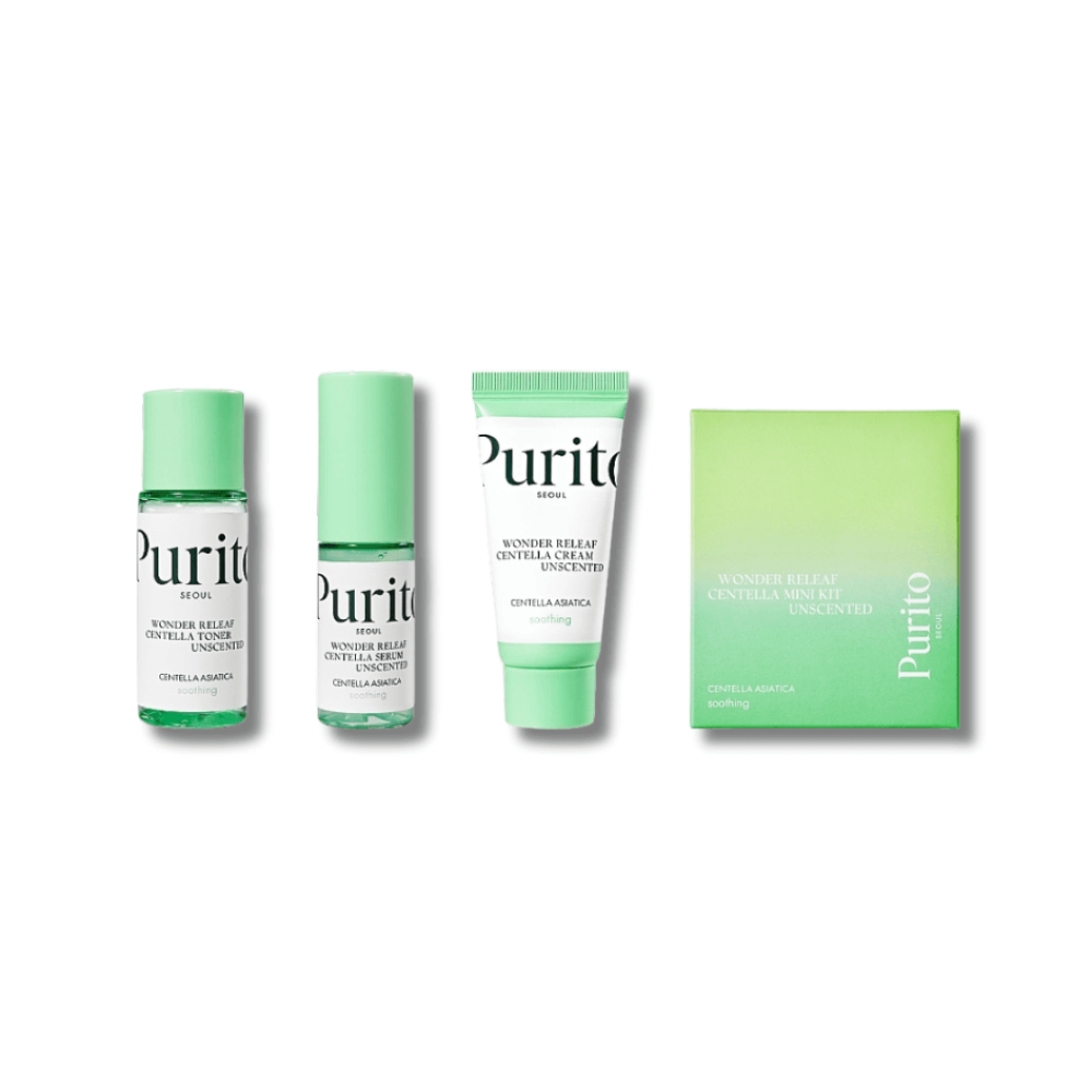 Набір мініатюр засобів з центеллою без олій - Purito Seoul Wonder Releaf Centella Mini Kit Unscented - Фото 1